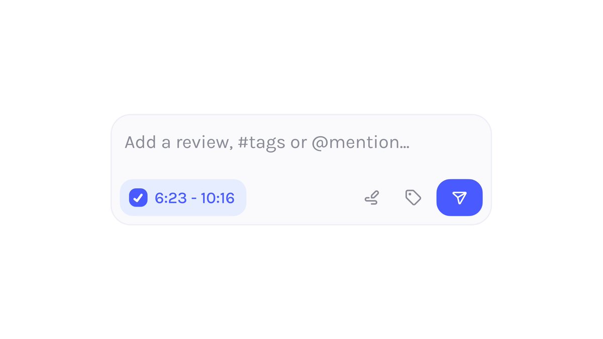 Review input field 💬