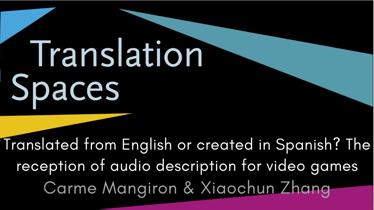 Translation Spaces (@translspaces) on Twitter photo New article! Translated from English or created in Spanish? The reception of audio description for video games: An experimental pilot study
by <a href="/CarmeMangiron/">Carme Mangiron Hevia</a> & <a href="/zhang_xcz/">Xiaochun Zhang 张晓春</a>
Details at doi.org/10.1075/ts.240…
#translationstudies #gameaccessibility New article! Translated from English or created in Spanish? The reception of audio description for video games: An experimental pilot study
by <a href="/CarmeMangiron/">Carme Mangiron Hevia</a> & <a href="/zhang_xcz/">Xiaochun Zhang 张晓春</a>
Details at doi.org/10.1075/ts.240…
#translationstudies #gameaccessibility