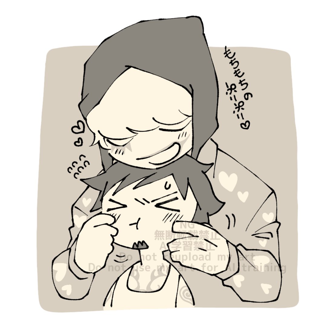 0411sironeko's tweet image. コラロ
ロちゃんのほっぺで遊ぶコラすぁん