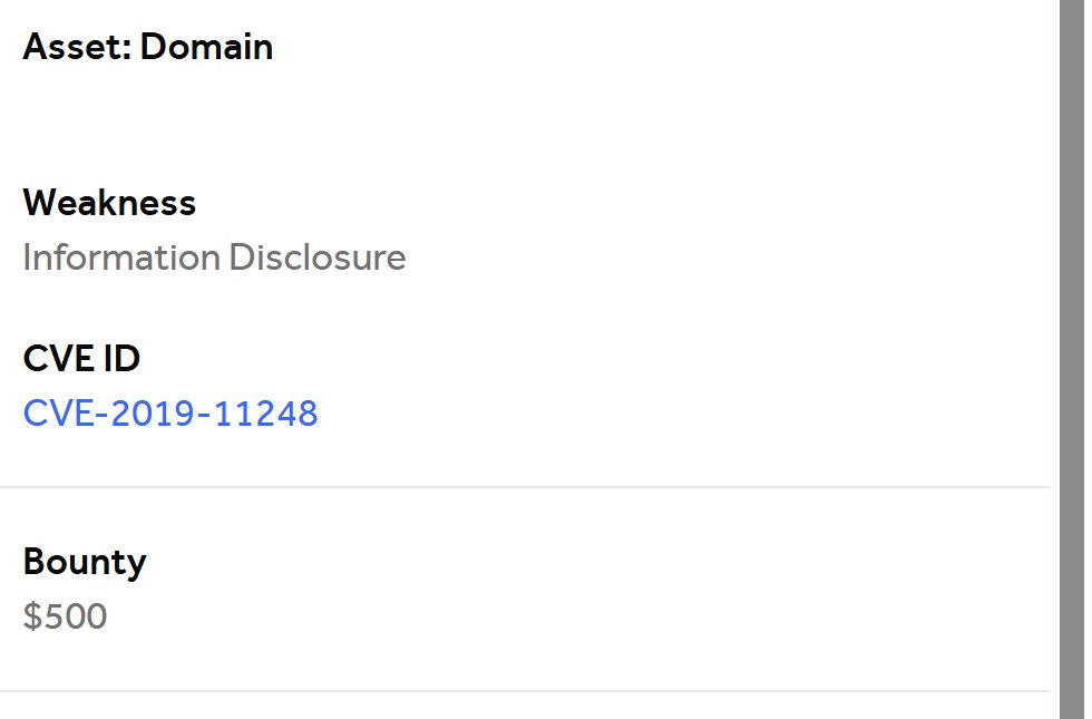 exploit_msf's tweet image. I was awarded a $500 bounty on @Hacker0x01! hackerone.com/exploitmsf #TogetherWeHitHarder #bugbountytips
Tip: CVE-2019-11248