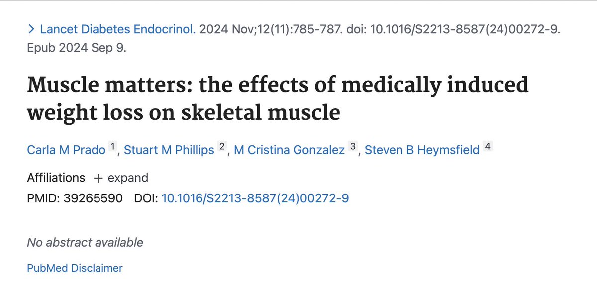 endocrinorosero's tweet photo. ¿Perder masa muscular mientras adelgazas es malo? 😯

¡Claro que sí! Es algo terrible. Siempre ha sido una de las críticas más fuertes que hacemos los expertos en salud y nutrición.
⠀
Pero curiosamente... cuando esa pérdida de músculo ocurre por el uso de análogos GLP-1 para adelgazar, muchos dicen que “no pasa nada”. 🤷🏻‍♂️ 

Todo simplemente para asegurar más formulas... 
⠀
Un artículo publicado en The Lancet Diabetes & Endocrinology reveló que entre el 25 % y el 39 % del peso perdido con estos medicamentos es masa muscular, y eso en solo 36 a 72 semanas.

Cada día salen mas Cositas no tan buenas de estas inyecciones, pero los prescriptores siempre las minimizan 😖.