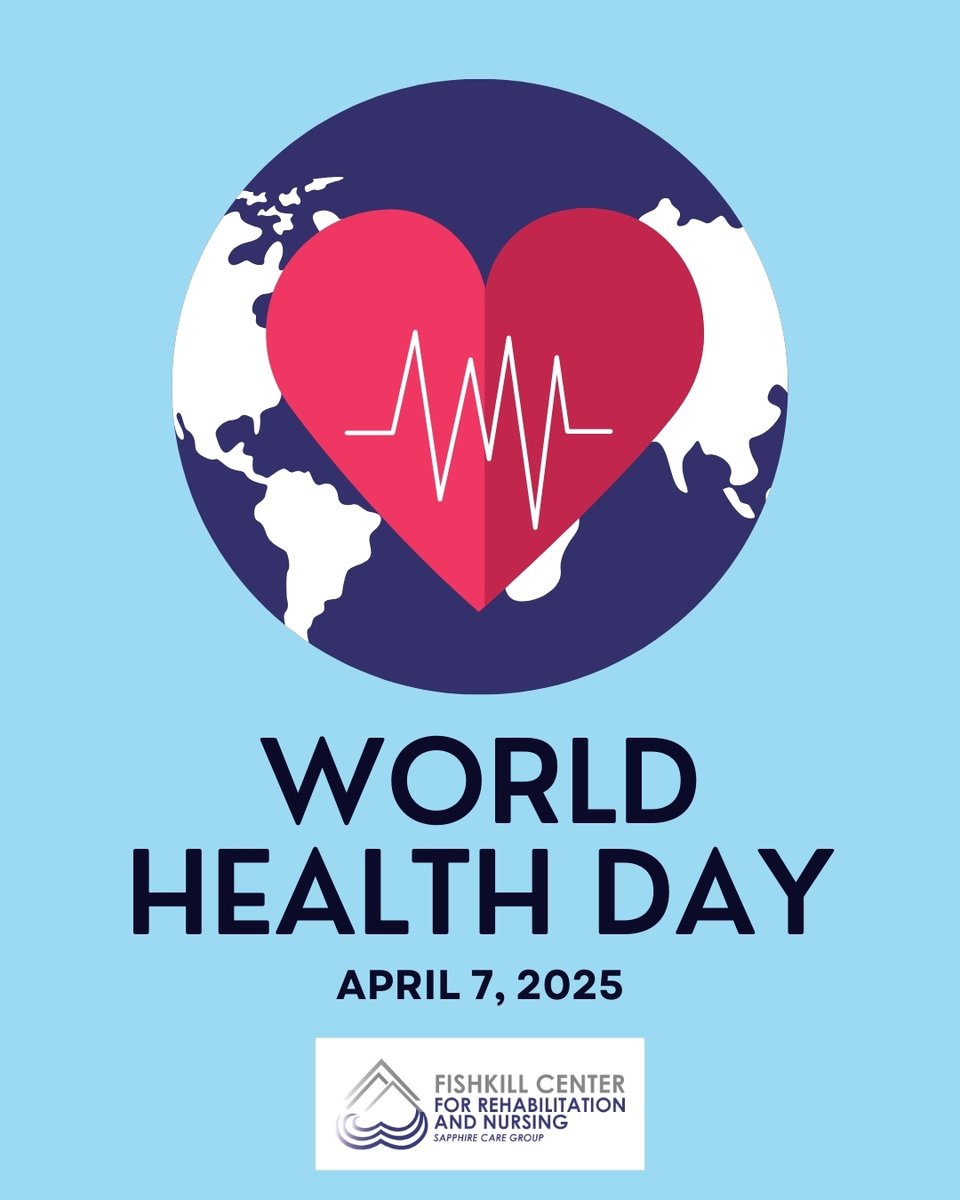 Fishkillcenter's tweet photo. 🌎 Happy World Health Day! 🌎
Let's celebrate the pursuit of health and well-being for all. Together, we can build a healthier world. 

#WorldHealthDay2025 #HealthForAll #Fishkill #BeaconCommunity #SkilledNursing #BeaconNY https://t.co/92P6PvQuAH