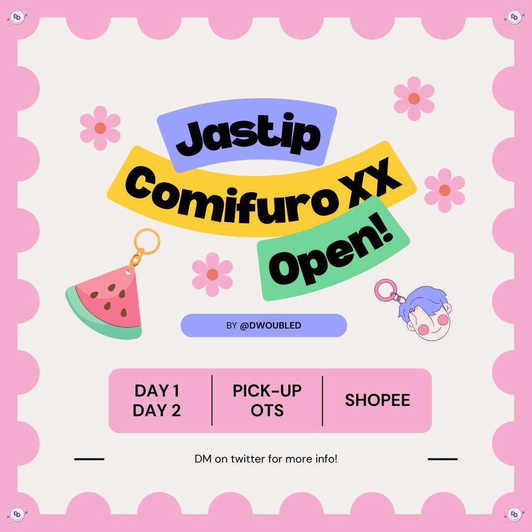 dwoubled's tweet photo. 🪐 OPEN JASTIP 🪐
COMIFURO XX
(DAY 1&amp;2)

📍 Bogor/Jaksel
✅ CO Shopee

Dm for order&amp;info🫶
RT/like appreciated💕

t. wtb wts jasa titip #zonauang #zonajajan #cfxx #cf20 #comifuro20 https://t.co/0ekouzYIGc