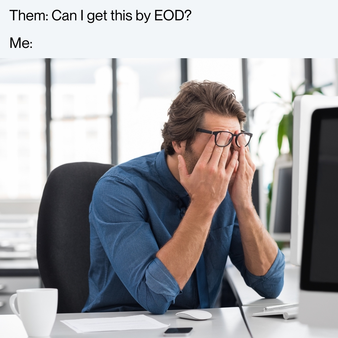 When the deadline says 'EOD' but your soul says 'RIP' 💀

💼 Maybe it’s time to let freelancers handle it. 

#PeerHire #PeerHireToTheRescue