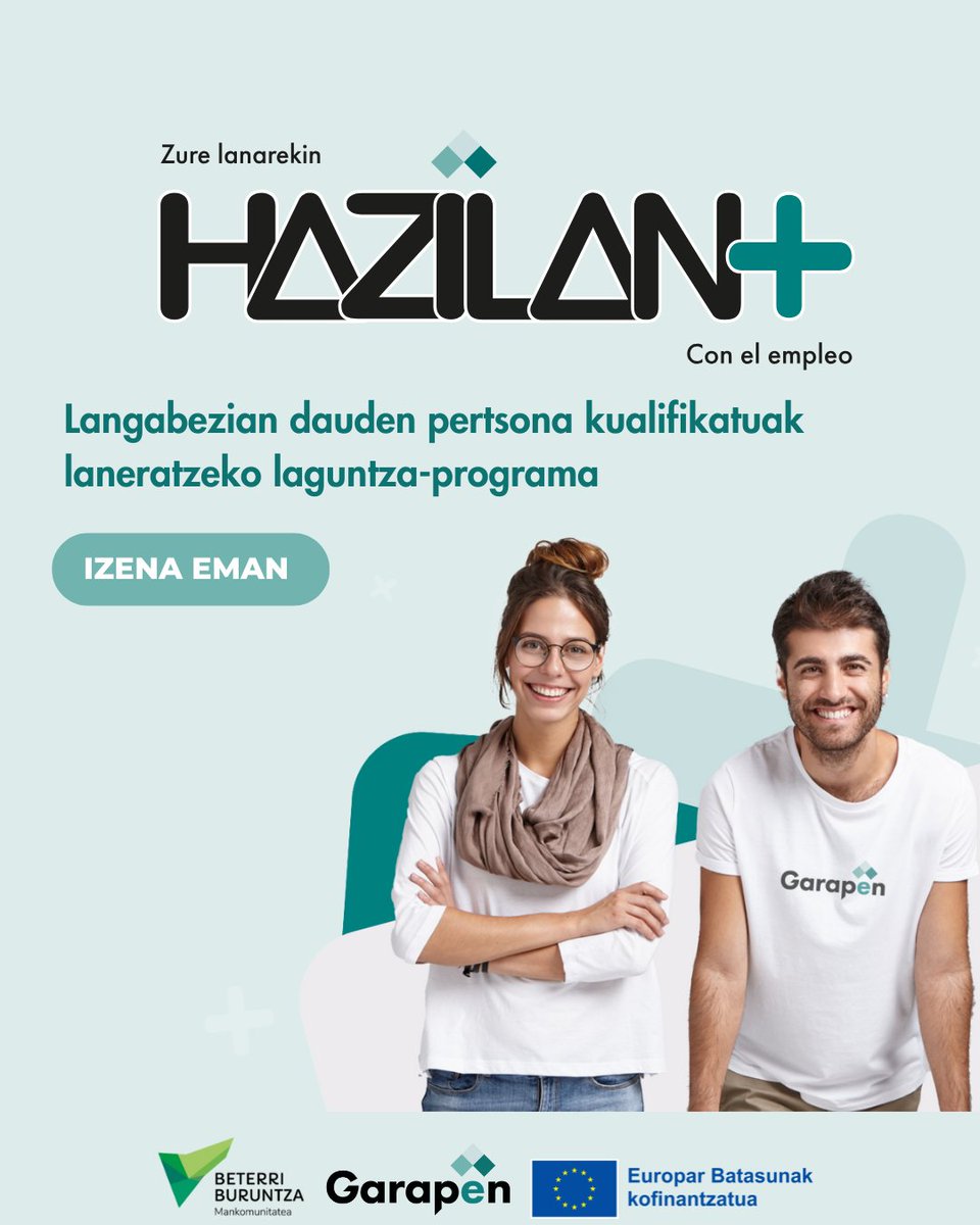 Beterri-Buruntza mankomunitateak HAZILAN+ programa abian jarri du, izena emateko epea zabalik dago apirilaren 22ra arte.

Hazilan+ langabezian dauden pertsona kualifikatuak laneratzen laguntzeko programa da.

Informazio gehiago: labur.eus/utrh3wk1

<a href="/BeterriBuruntza/">Beterri-Buruntza</a>