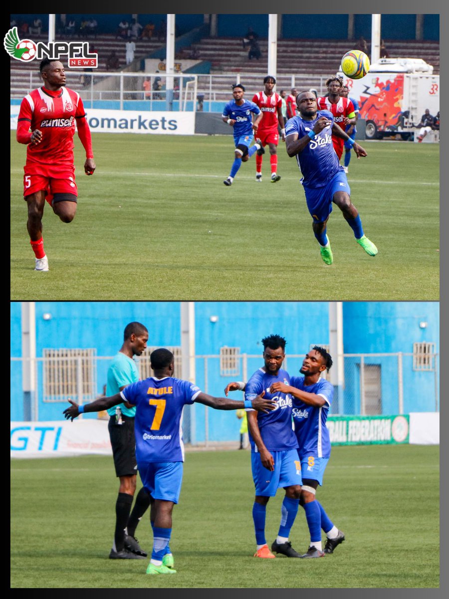 NPFL_News's tweet photo. 25 – A goal and an assist for Enyimba FC’s Joseph Atule in yesterday’s Abia derby took his total goal contributions for this season in the #NPFL to 8:
⚽️ 6 goals
🅰️ 2 assists
His goal yesterday also marked his 25th career goal in the #NPFL.
#NPFL25 #ENYABI https://t.co/coWHuAxBJp