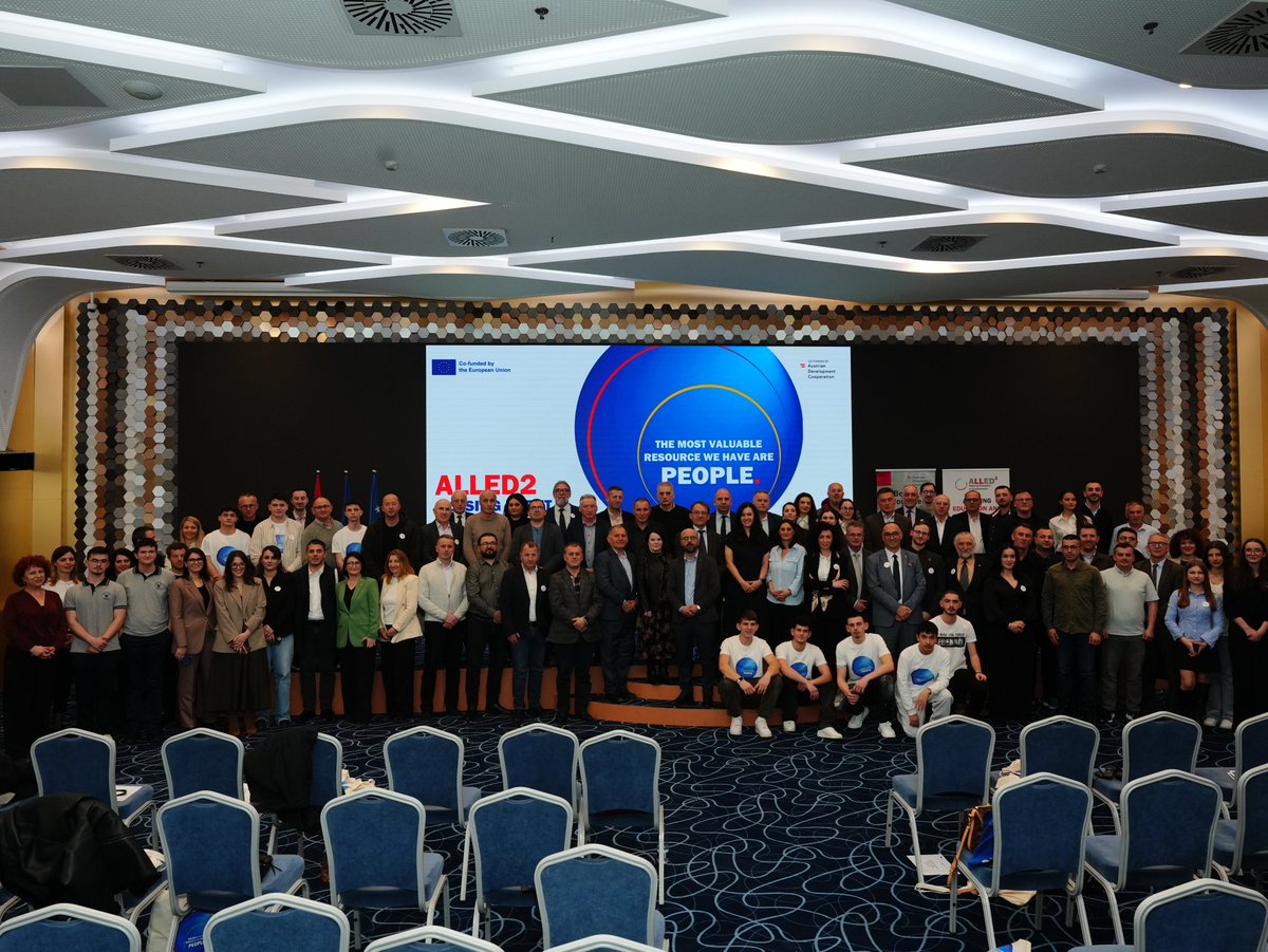 ADC in Kosovo (@adcinkosovo) on Twitter photo 📢#ALLED2 Closing Event
Marking the successful completion of a six-year journey with <a href="/alled_2/">ALLED 2</a> dedicated to enhancing education & vocational training in 🇽🇰 & bringing together representatives from <a href="/EUKosovo/">European Union in Kosovo</a>🇪🇺 , <a href="/AustriainKosovo/">Austrian Embassy in Kosovo</a>🇦🇹 , <a href="/AustrianDev/">AustrianDev</a>🇦🇹 , #VET schools, #VTCs and more. 📢#ALLED2 Closing Event
Marking the successful completion of a six-year journey with <a href="/alled_2/">ALLED 2</a> dedicated to enhancing education & vocational training in 🇽🇰 & bringing together representatives from <a href="/EUKosovo/">European Union in Kosovo</a>🇪🇺 , <a href="/AustriainKosovo/">Austrian Embassy in Kosovo</a>🇦🇹 , <a href="/AustrianDev/">AustrianDev</a>🇦🇹 , #VET schools, #VTCs and more.