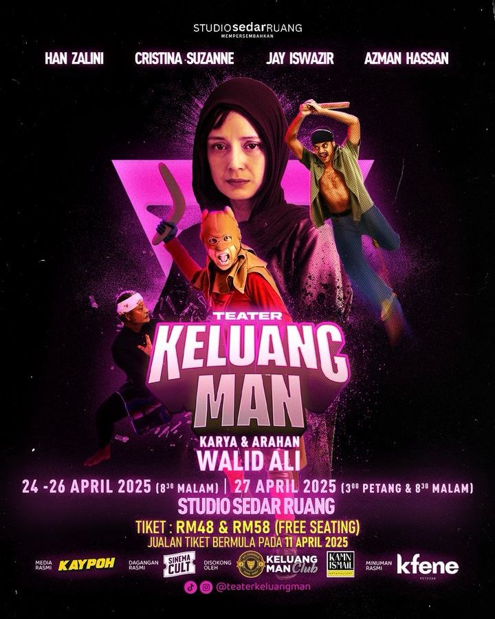 Dengan Lafaz Bismillahirrahmanirrahim

Terimalah poster rasmi yang ketiga! Jemput bertandang dan meraikan #TeaterKeluangMan

Selamat berperang pada 11 April ini untuk mendapatkan tiket anda! Anda! Anda! 

Jumpa nanti!