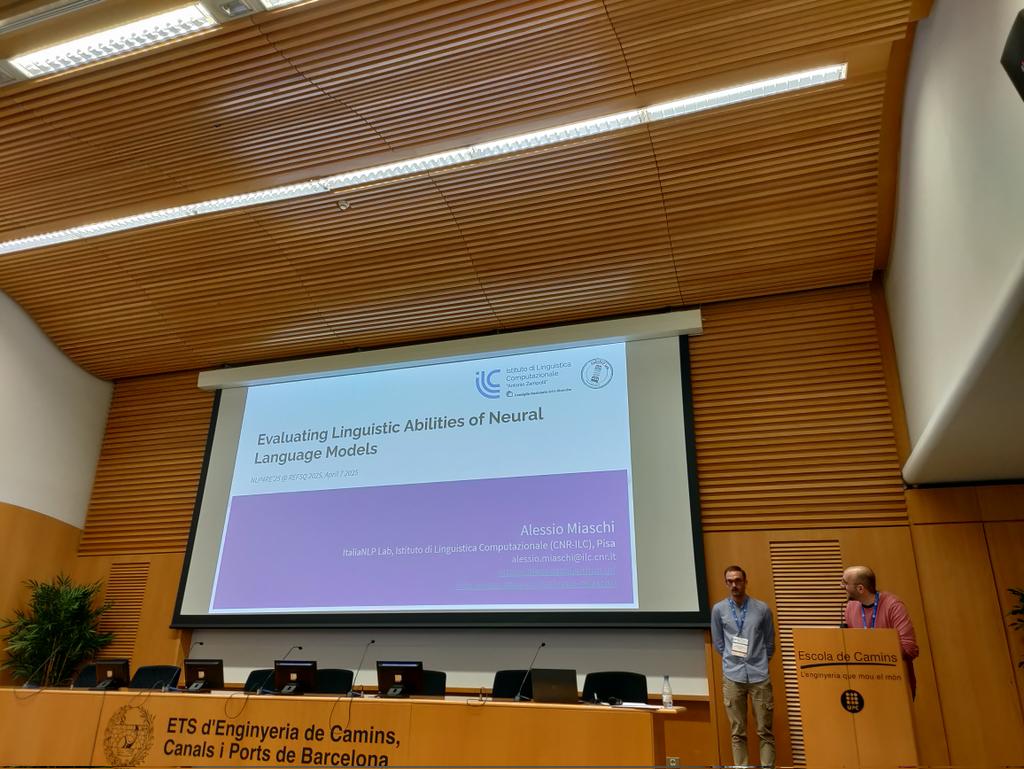 alessioferrari (@alessferra) on Twitter photo <a href="/AlessioMiaschi/">Alessio Miaschi</a> giving his presentation <a href="/nlp4re/">NLP4RE</a> on "Evaluating linguistic abilities of neural language models" <a href="/ItaliaNLP_Lab/">ItaliaNLP Lab</a> <a href="/WC_REFSQ/">REFSQ 2025</a> <a href="/AlessioMiaschi/">Alessio Miaschi</a> giving his presentation <a href="/nlp4re/">NLP4RE</a> on "Evaluating linguistic abilities of neural language models" <a href="/ItaliaNLP_Lab/">ItaliaNLP Lab</a> <a href="/WC_REFSQ/">REFSQ 2025</a>