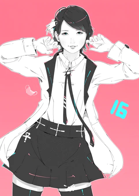 暖かく花風が吹く1日でした(・ω・) 無題306(Rework)(2024)#イラスト #絵描きさんフォロバ100 