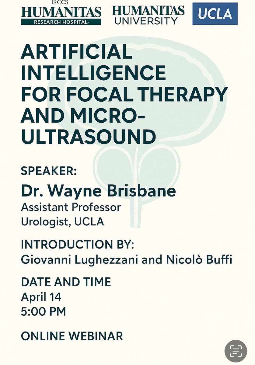 Exact Imaging (@exactimaging) on Twitter photo Great opportunity to hear <a href="/wayne_brisbane/">Wayne Brisbane</a> of <a href="/UCLAHealth/">UCLA Health</a> talking about AI and #Microultrasound at <a href="/HumanitasMilano/">Humanitas Milano</a> More information is available through the Collegio degli Ordinari di Urologia portal:
lnkd.in/dE7eZf6g <a href="/NBuffi/">Nicolò Buffi</a> <a href="/GLughezzani/">Giovanni Lughezzani</a> #ProstateCancer #Urology Great opportunity to hear <a href="/wayne_brisbane/">Wayne Brisbane</a> of <a href="/UCLAHealth/">UCLA Health</a> talking about AI and #Microultrasound at <a href="/HumanitasMilano/">Humanitas Milano</a> More information is available through the Collegio degli Ordinari di Urologia portal:
lnkd.in/dE7eZf6g <a href="/NBuffi/">Nicolò Buffi</a> <a href="/GLughezzani/">Giovanni Lughezzani</a> #ProstateCancer #Urology
