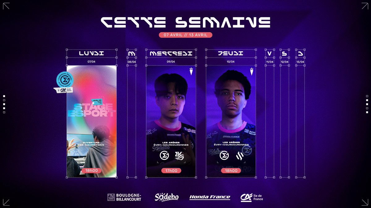 📆 𝐂'𝐞𝐬𝐭 𝐥𝐚 𝐫𝐞𝐩𝐫𝐢𝐬𝐞 📆

On entame notre second split aux LFL Holy Days sur scène : on affrontera d'abord <a href="/ASUS_BK_ROG/">BK ROG Esports</a> mercredi à 17h00, puis <a href="/TeamBDS/">Team BDS</a> jeudi à 18h00 ⚔️

On ouvre les inscriptions à nos stages esport 🔥

Hâte de vous voir 👋

#GWWIN #LFL