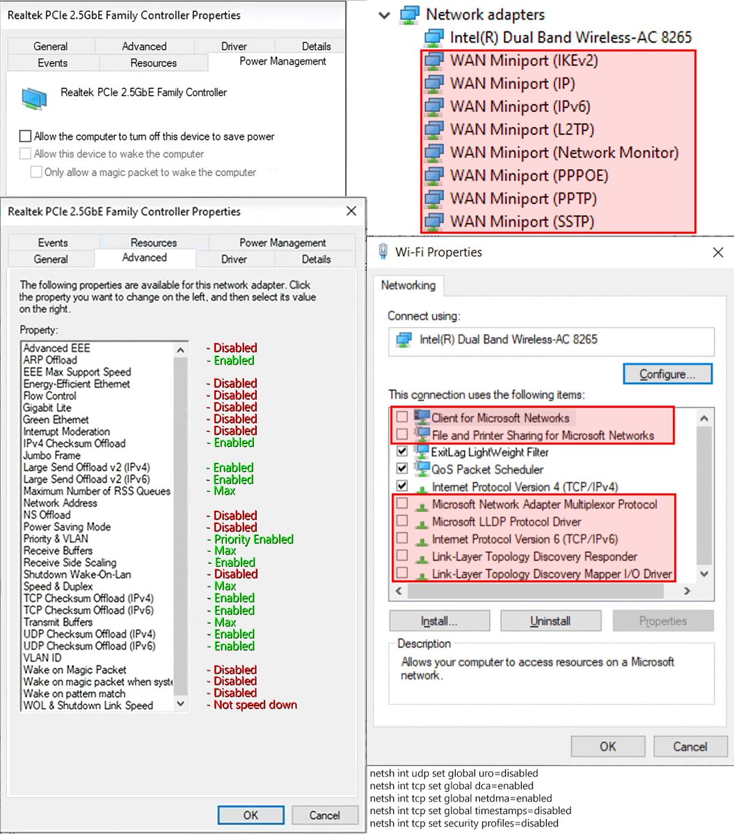 GhostiFPS's tweet image. The only Network Adapter Settings you will ever need!