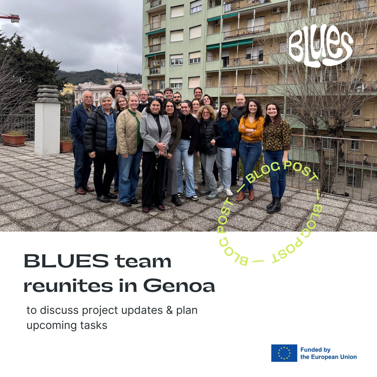 A walk down memory lane, as we are reminiscing our days spent in Genoa in February for our 3rd project meeting, discussing, sharing updates and ideas, advising each other, and ultimately strengthening our bond as a team! 💙

All about it on our blog:
🔗 projectblues.eu/news/5/blues-h…