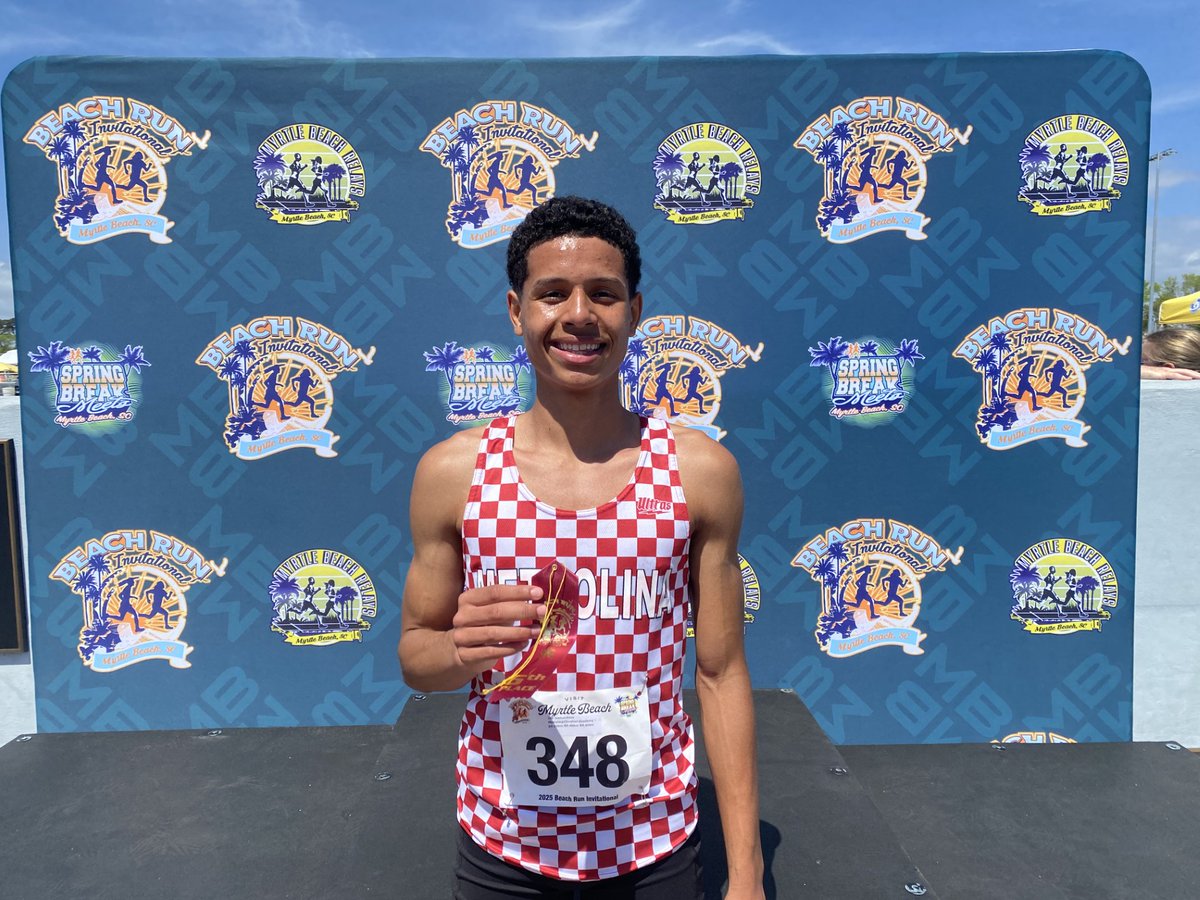 Congratulations to Josh Koos for placing 6th to earn a ribbon in the 1,600 meters, running 4:38.98 at the Beach Run Invitational at Myrtle Beach High.
<a href="/MSCarolinas_/">MileSplit Carolinas</a>  <a href="/SCSportsReport/">Tripp Roakes</a> <a href="/charlottepreps/">Observer Preps</a>