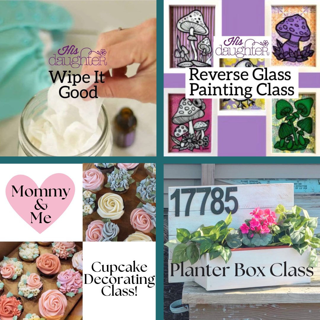 Mother’s Day is only a month away! Give your Mom the gift of an experience 💝 Sign the two of you up for a class at His Daughter!

#hisdaughtershop #middlefieldOH #Geauga #visitgeaugacounty #shoplocal #ShopSmall #MothersDay #MothersDayGift #experience #classes #workshop