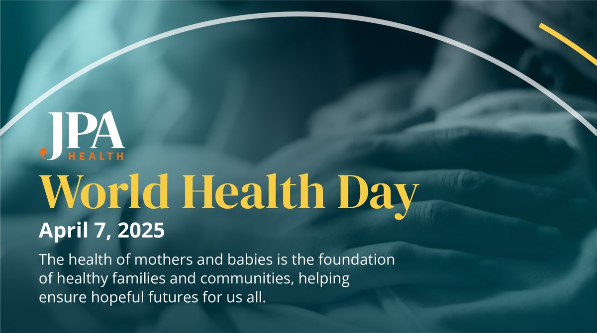 JPA Health (@jpahealthcomm) on Twitter photo Today is World Health Day! The <a href="/WHO/">World Health Organization (WHO)</a> 2025 campaign focuses on maternal & newborn health, urging governments to end preventable deaths and support women's well-being. At JPA, we're proud to partner with WHO on various initiatives. #WorldHealthDay #HealthyBeginnings #HealthForAll Today is World Health Day! The <a href="/WHO/">World Health Organization (WHO)</a> 2025 campaign focuses on maternal & newborn health, urging governments to end preventable deaths and support women's well-being. At JPA, we're proud to partner with WHO on various initiatives. #WorldHealthDay #HealthyBeginnings #HealthForAll