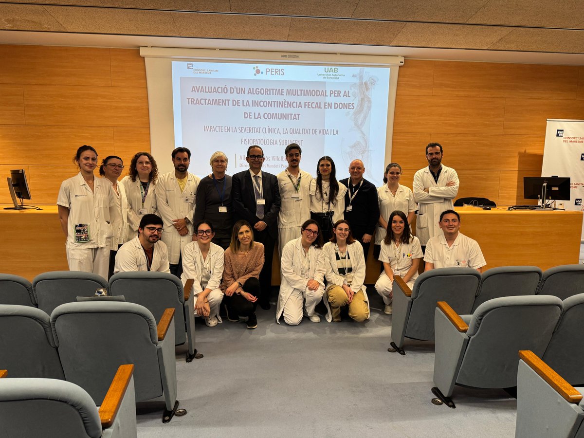 Consorci Sanitari del Maresme (@csdmaresme) on Twitter photo 🎓L'Alba Raventós, psicòloga i infermera del <a href="/CSdMaresme/">Consorci Sanitari del Maresme</a>, ha defensat avui la seva tesi doctoral sobre el tractament personalitzat de la incontinència fecal en dones.
Recerca amb impacte real en la qualitat de vida, amb suport de la beca #PERIS 👏
#RecercaCSdM #Doctorat 🎓L'Alba Raventós, psicòloga i infermera del <a href="/CSdMaresme/">Consorci Sanitari del Maresme</a>, ha defensat avui la seva tesi doctoral sobre el tractament personalitzat de la incontinència fecal en dones.
Recerca amb impacte real en la qualitat de vida, amb suport de la beca #PERIS 👏
#RecercaCSdM #Doctorat