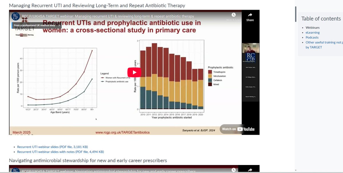 TARGETantibiotics (@targetabx) on Twitter photo We've successfully wrapped up our 24/25 webinar series with <a href="/rcgp/">Royal College of General Practitioners</a> 🎉
Missed a session? Slides & recordings are now available on the TARGET Toolkit 💊 bit.ly/4a3WAVF
Topics:
Patient perceptions of infections & antibiotics
AMS for new prescribers
Managing recurrent UTI We've successfully wrapped up our 24/25 webinar series with <a href="/rcgp/">Royal College of General Practitioners</a> 🎉
Missed a session? Slides & recordings are now available on the TARGET Toolkit 💊 bit.ly/4a3WAVF
Topics:
Patient perceptions of infections & antibiotics
AMS for new prescribers
Managing recurrent UTI