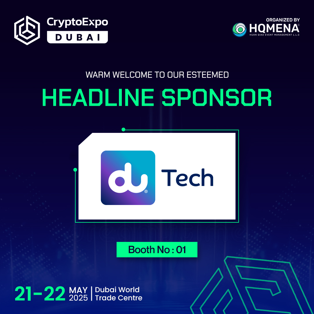 🚀We are thrilled to announce 𝐝𝐮 𝐓𝐞𝐜𝐡 as the Headline Sponsor at  Crypto Expo Dubai! 📍 𝐁𝐨𝐨𝐭𝐡 𝟎𝟏 At the forefront of digital  innovation, @dutweets empowers businesses and communities with cutting-edge  solutions
