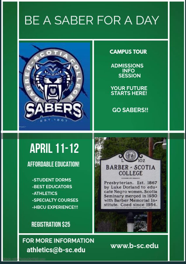 Want to become a Saber! Want to enjoy an HBCU experience! Come learn how by being a Saber for a day!