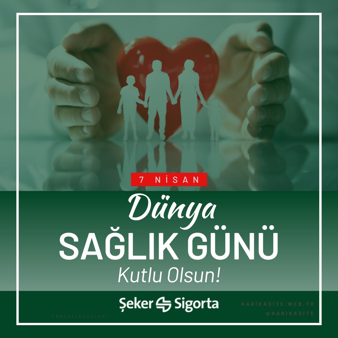 Sağlıklı bir dünya, sağlıklı bir gelecek demektir. Dünya Sağlık Günümüz kutlu olsun! 
#SekerSigorta
#DünyaSağlıkGünü