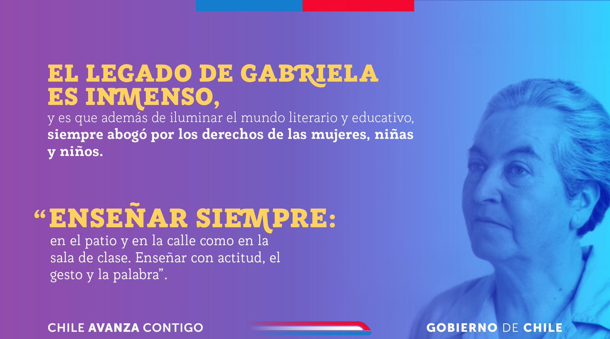 ¡Revisa! 💚 Hoy conmemoramos el natalicio de la poeta, educadora y diplomática chilena Gabriela Mistral, reconocida por su poesía y su aporte a la educación de niñas y niños en Chile y México ✨