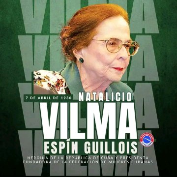 Hoy le rendimos el merecido homenaje a Vilma Espín Guillois en el 95 Aniversario de su Natalicio, a la eterna Presidenta de la Federación de Mujeres Cuba, a la heroína de la Sierra y el llano <a href="/CubaMined/">MINED</a>