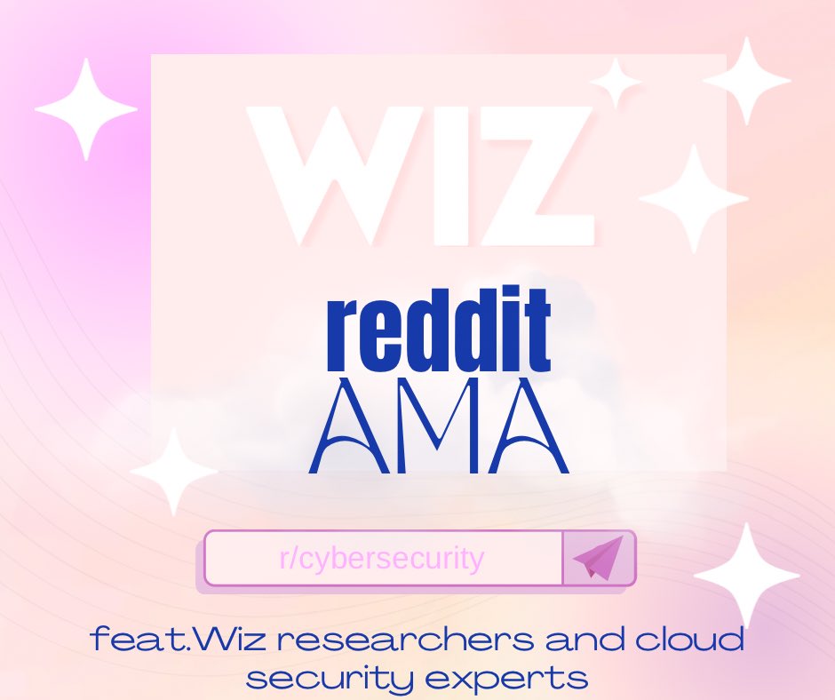 Reddit AMA is happening now with <a href="/wiz_io/">Wiz</a> research team!

🔗🔗 reddit.com/r/cybersecurit…