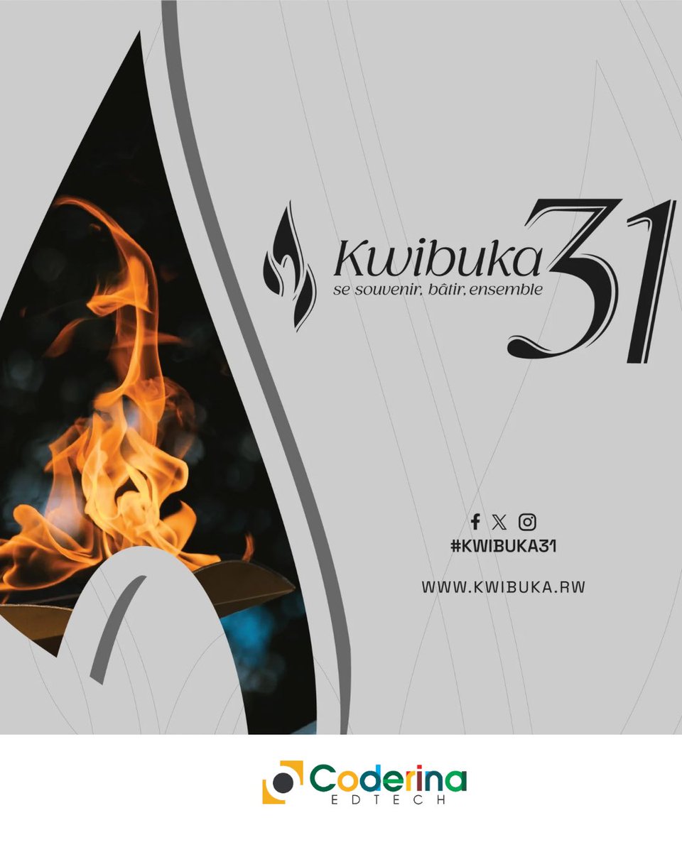 coderina_rw's tweet image. Kwibuka 31
Coderina stands with the people of Rwanda in remembrance of the over one million lives lost during the 1994 Genocide against the Tutsi. This moment calls us to reflect, honor the resilience of survivors, and commit to shaping a more just and united future.
#Kwibuka31