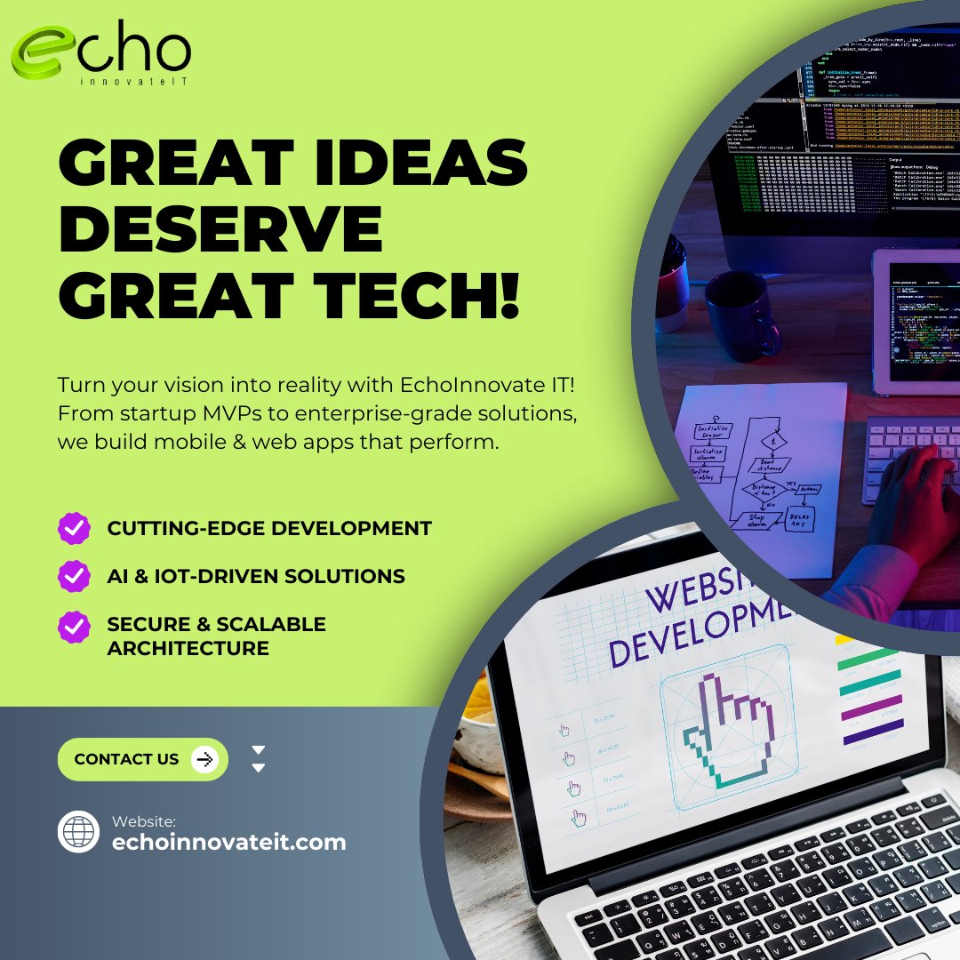 echoinnovateit's tweet image. Unlock the full potential of your business with custom web development tailored to your unique needs. From scalable architecture to user-friendly design.
#CustomWebDevelopment
Visit us: echoinnovateit.com
Email: Info@echoinnovateit.com