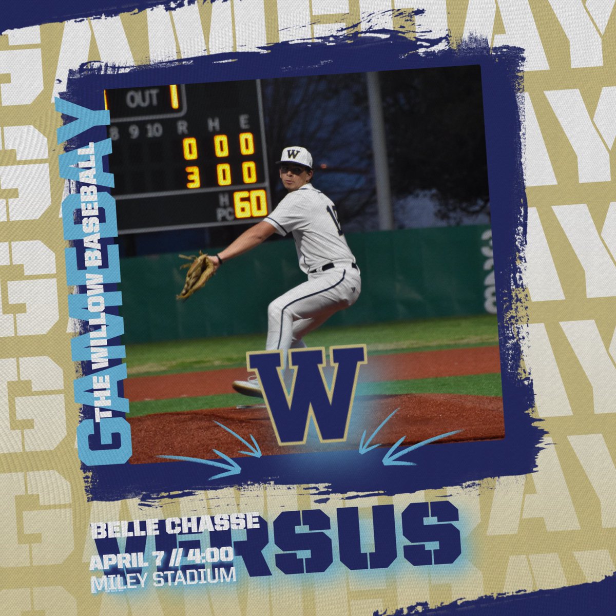 ENERGY UP‼️

⚾️- GEAUX DAY
🆚- Belle Chasse
📅- 4/7/2025
📍- Miley Stadium
⏰- 4:00 PM
#TRUST  #DAWG