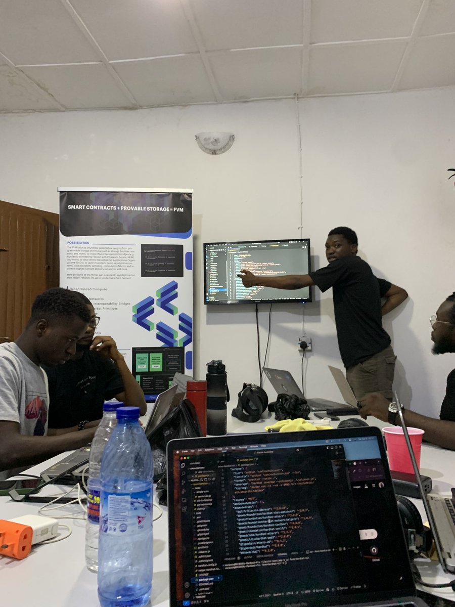 Building and learning more about how the Fvm works with the team <a href="/FilecoinAfrica/">FIL AFRICA</a> <a href="/FilecoinNigeria/">Filecoin Orbit community, Nigeria.</a> <a href="/Filecoin/">Filecoin</a>