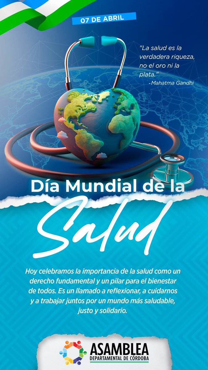 Feliz Día Mundial de la Salud
Hoy celebramos la vida, la salud y el bienestar de todas las personas alrededor del 🌎. Recordemos q la salud es un derecho fundamental y trabajemos juntos para promover estilos de vida saludables y acceso a servicios de salud de calidad para todos