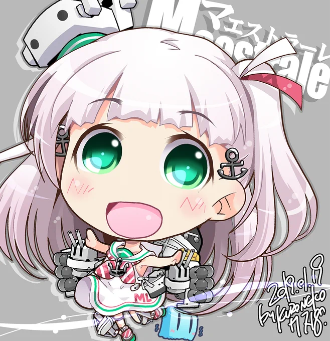【#KURONEKO艦これデフォルメ絵(再)】マエストラーレMaestrale#艦これ #マエストラーレ#マエストラーレ進水日#マエストラーレ生誕祭 