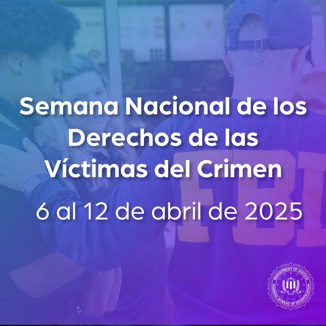 miFBIHouston's tweet image. En esta, la Semana Nacional de los Derechos de las Víctimas del Crimen—y siempre—los especialistas en víctimas del FBI brindan apoyo vital a las víctimas de crímenes y a sus familias en momentos de gran dificultad. Conozca cómo el FBI ayuda a las víctimas: fbi.gov/how-we-can-hel…