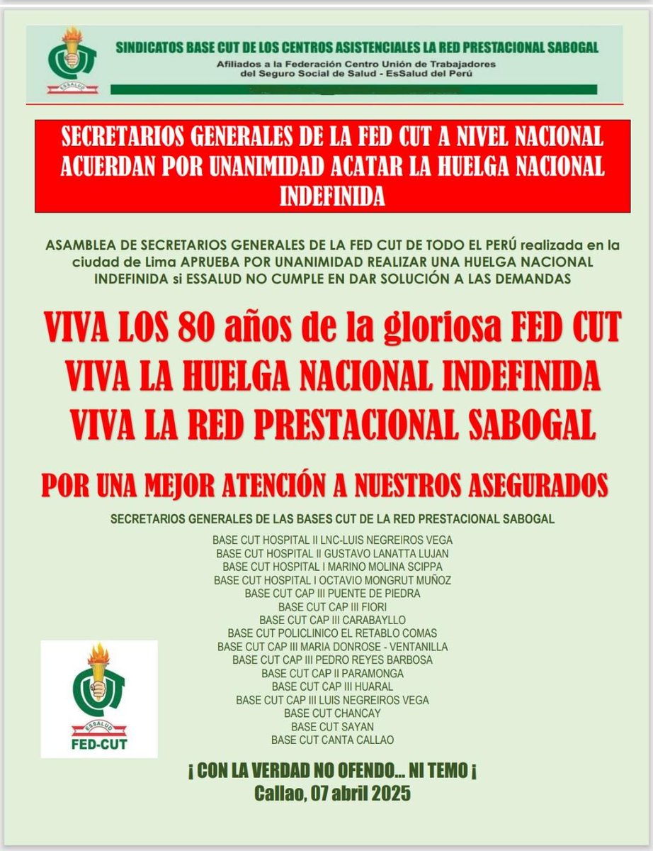 SindicatoRed's tweet photo. #FEDCUT #UnidosSomosMasFuertes 💪
@pcmperu @MTPE_Peru @congresoperu @Willy_PonceC @AngelDionicioO1 @CumpenNila13566 @josue_cuzcano @SindicatoRed
@JorgeGupioc @AguinagaHurtado @basecuthimms https://t.co/rXgs2GF2YH