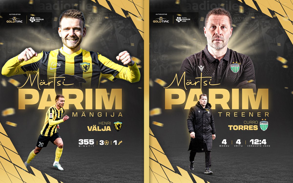 #premiumliiga MVP´s of March! 🔥🔝👑

👑 Best player - Henri Välja
👑 Best coach - Curro Torres