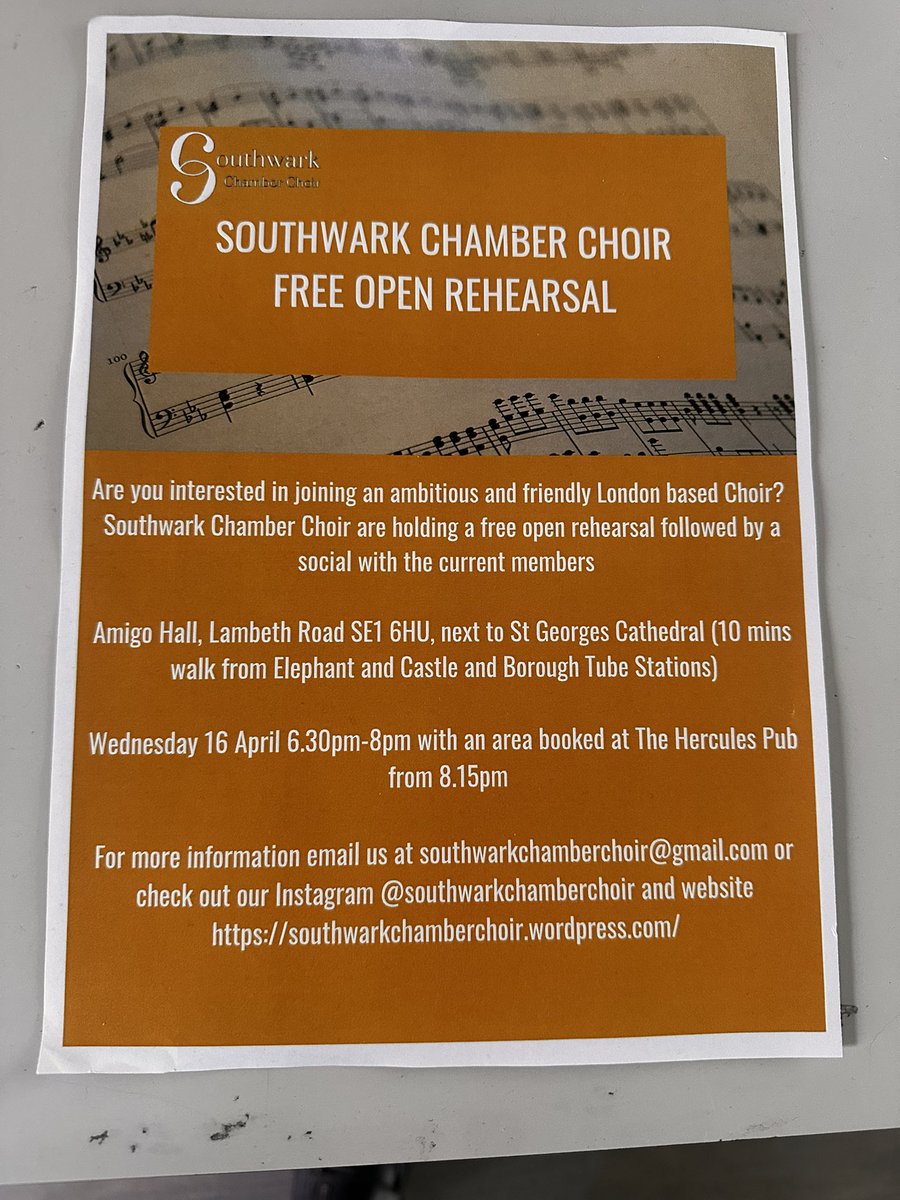 andrecobb's tweet image. Come along if you’re local! And especially if you’re a tenor!