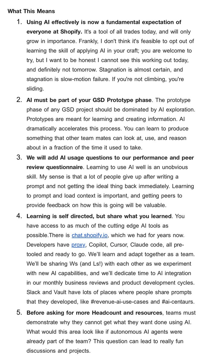 Tobi Lutke - Shopify CEO - I heard this internal memo of mine is being leaked right now, so here it is