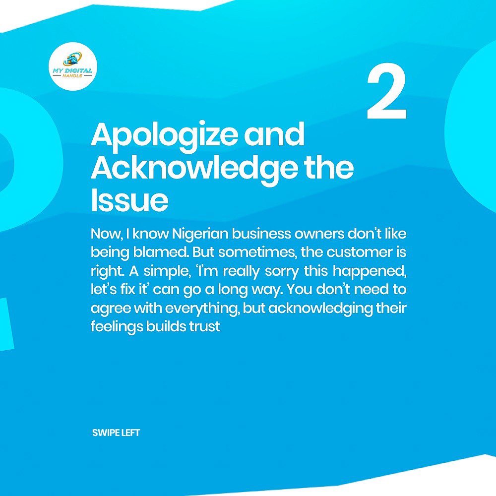 MyDigitalHandl's tweet photo. Difficult customers and negative reviews happen to EVERY business. What matters is how you handle them!

Here’s how to turn those tough situations into business growth:
Have you dealt with a tough customer before? Drop your experience in the comments! 👇

#mydigitalhandle https://t.co/olr90F4vUo