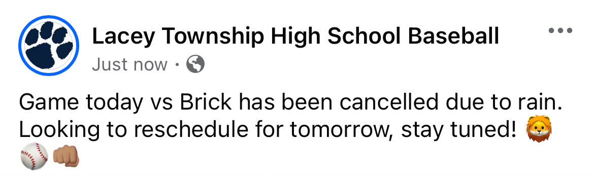 Lacey Township High School Baseball (@laceybaseball) on Twitter photo 