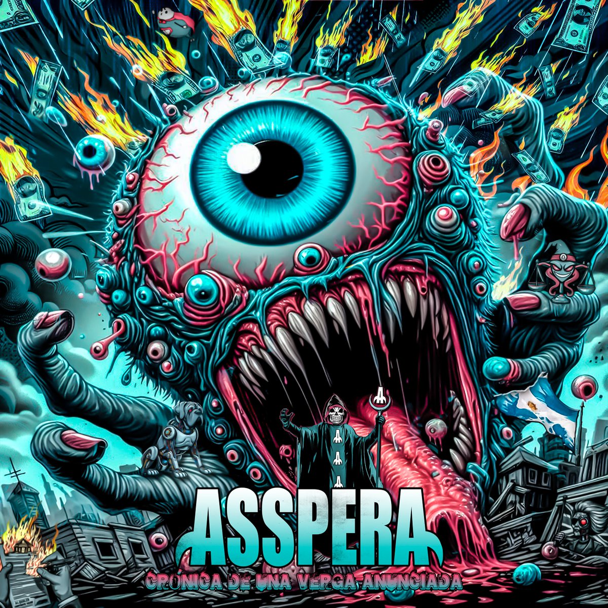 ASSPERA_OFICIAL's tweet image. ¡El 25 de Mayo sale a la Luz el disco ¡CRONICA DE UNA VERGA ANUNCIADA! para todo el mundo! Ya pudieron oir durante el año pasado parte del material y en el día de LA REVOLUCION lo van a poder tener completo! 
Les dejamos la tapa! No Olviden de sacar la entrada Teatro Flores!