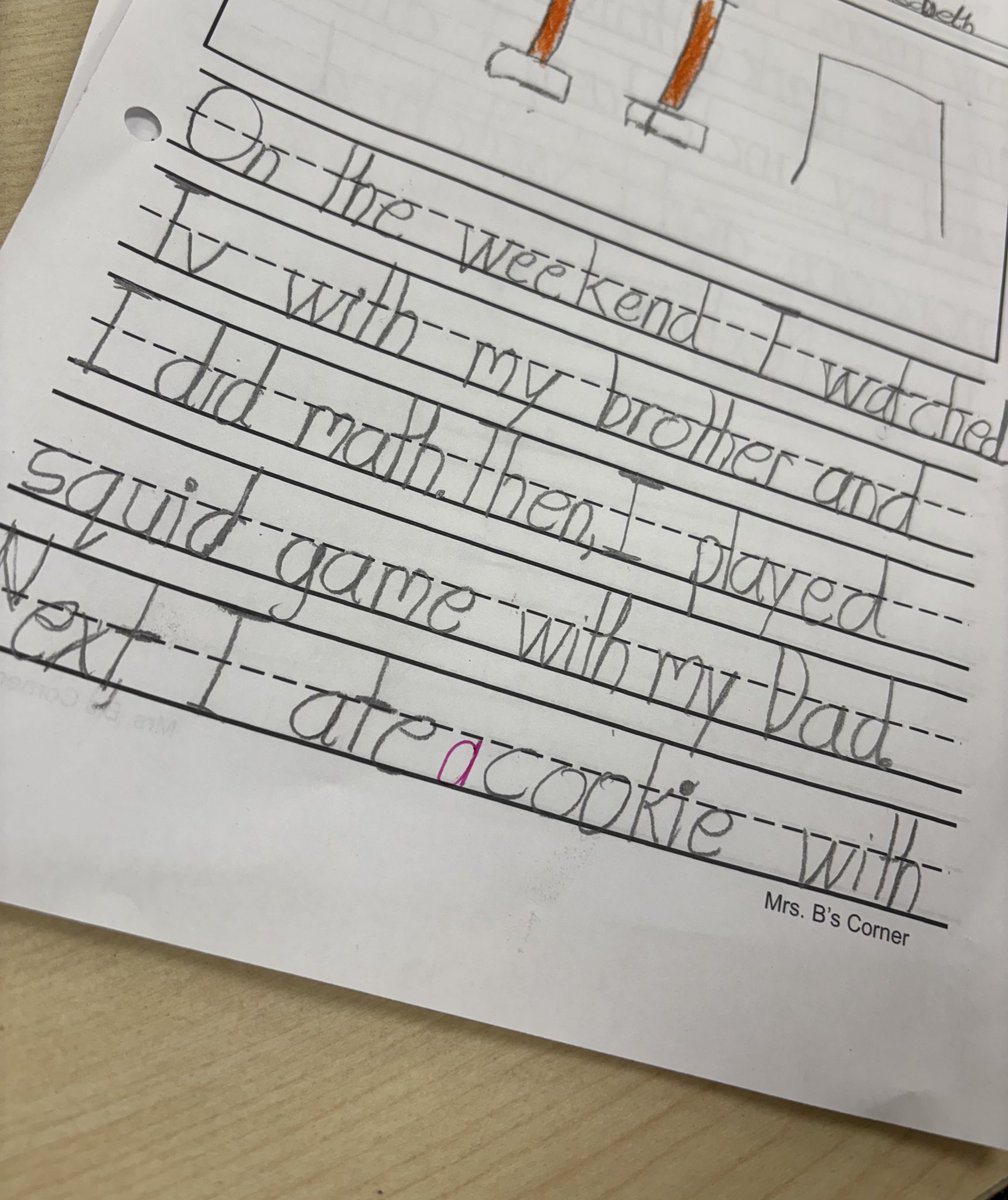 ellengvo's tweet image. So proud of these Grade 2 students @StBrigidOCSB! ✏️
After learning about past tense “ed” verbs during @UFLiteracy, students wrote a short recount
So exciting to see their hard work during UFLI transfer to their own independent writing! Look at that printing 🤩
#ocsb