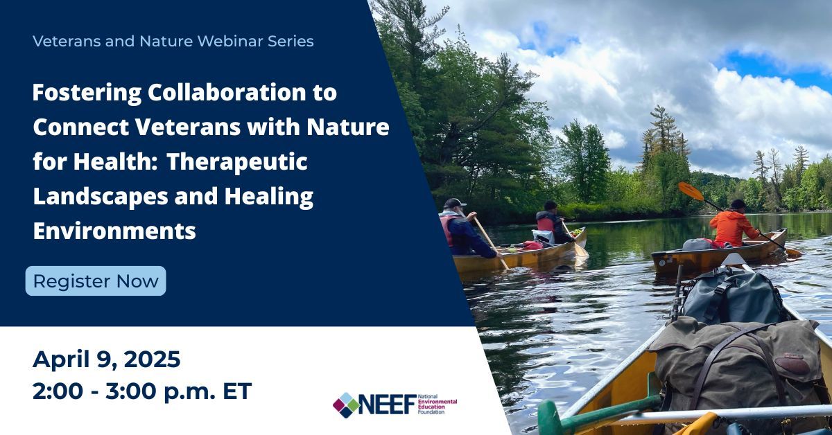 Happening Wednesday! 📆  Don't miss our webinar 'Connecting Veterans with Nature: Therapeutic Landscapes and Healing Environments'. Discover how public lands provide unique therapeutic opportunities that support veterans' health and well-being.
Register: buff.ly/QGtUa2o