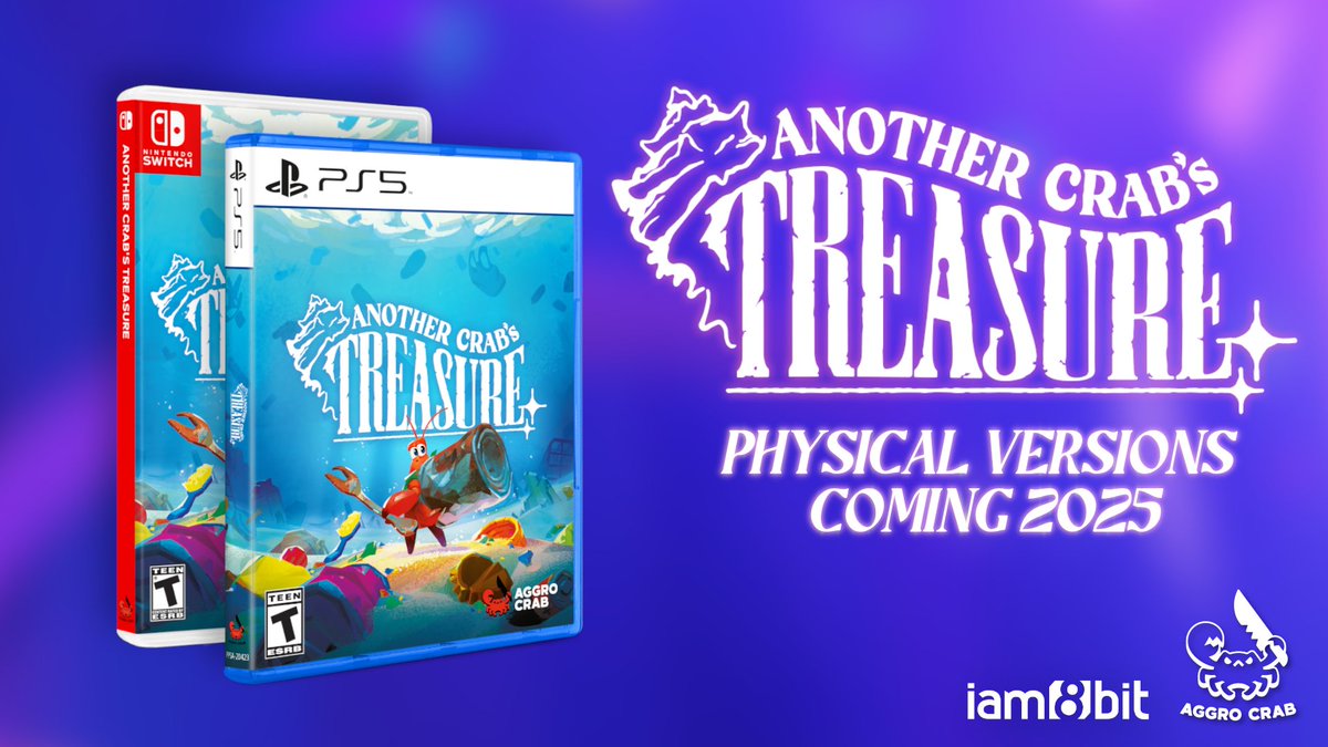 Physical editions of Another Crab's Treasure for PS5 and Nintendo Switch