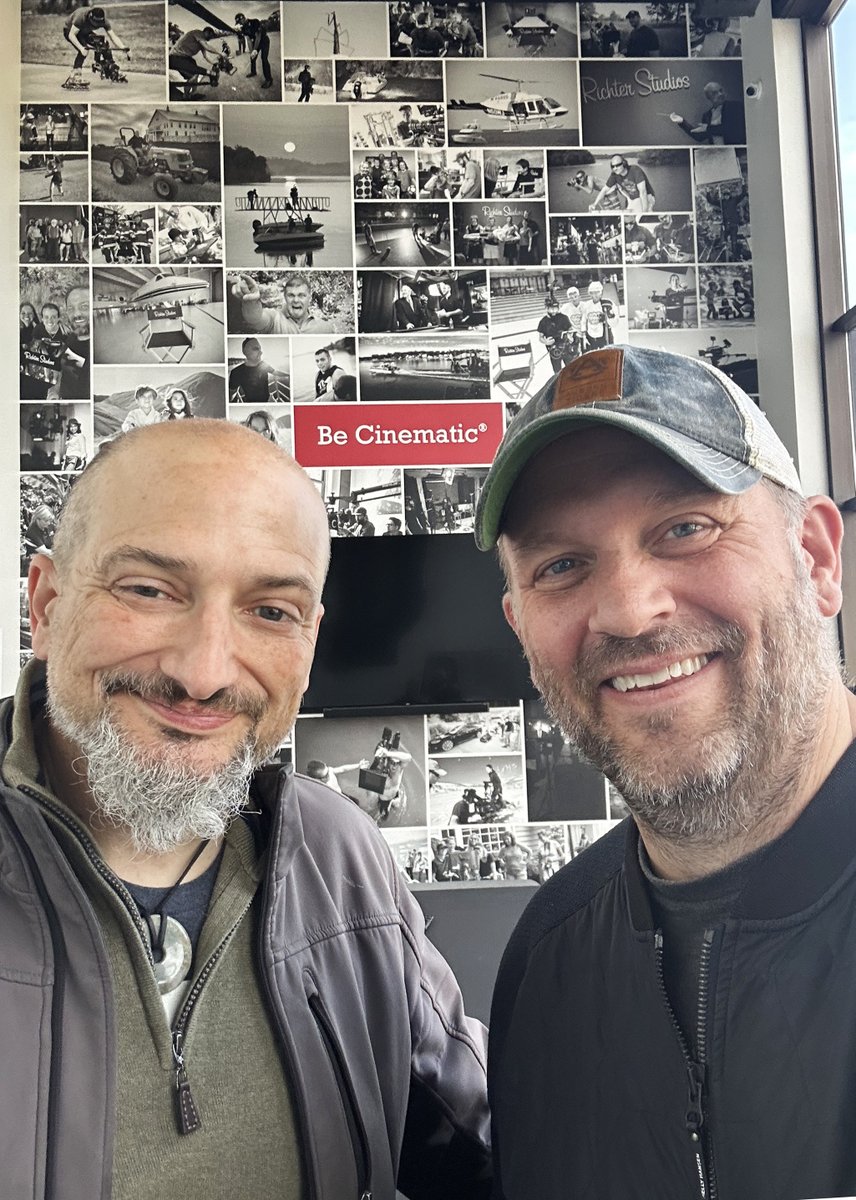 IntlQuorum's tweet image. Happy Monday! IQ Members Jeremy Richter from @richterstudios and Kevin Hackenberg from @get_kinetic are in Chicago to start rolling on two shoots together. Kevin visited Jeremy's studio yesterday to see his 10,000sf studio in person. Great day!😊🎬 #TrustedFilmmakersConnecting