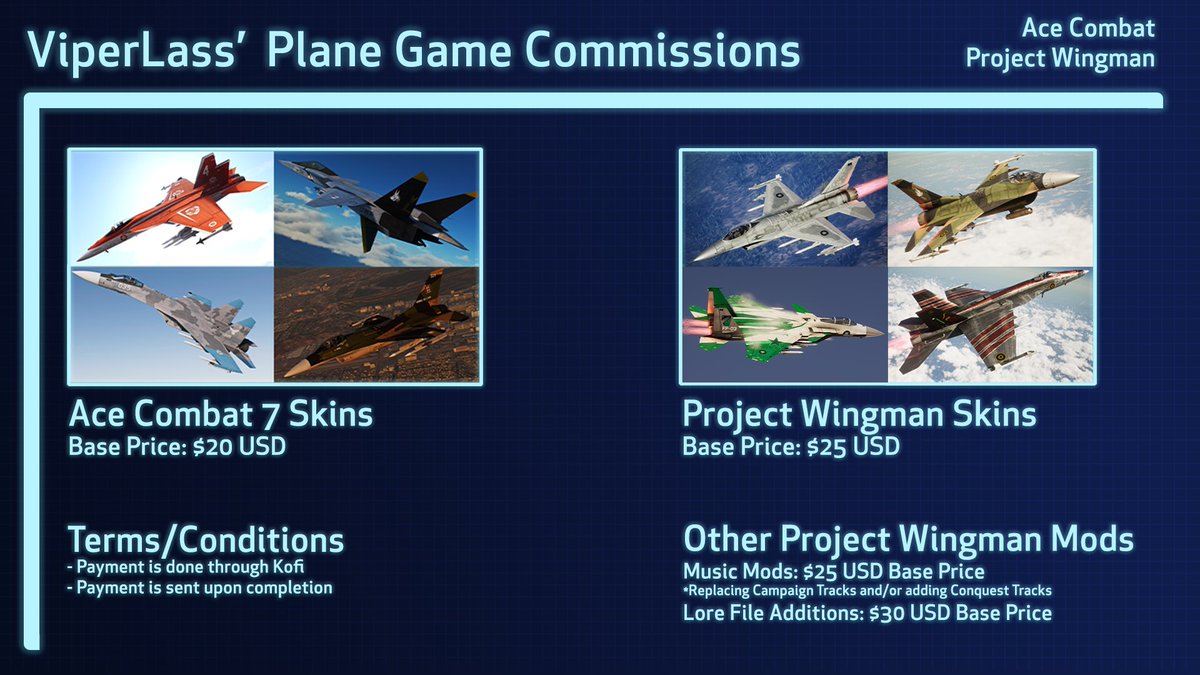 Viper_Lass's tweet image. Just updated my c0mm sheet for AC7 and PW mods. I'm always open so feel free to send a DM if you're interested.