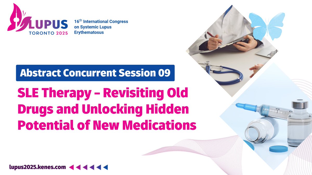 Old therapies, new insights. Don’t miss Session 09 at #LUPUS2025—
💊 SLE treatment breakthroughs
📍24 May | 10:40–11:40 | Frontenac Ballroom
With experts discussing hydroxychloroquine, belimumab, immunosuppressants &amp; more.

#LupusResearch #Rheumatology #SLE