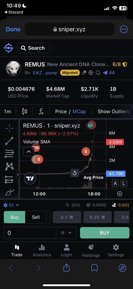 0xmaz_'s tweet photo. Woke up to a lick $REMUS thanks @solsniperxyz https://t.co/2vpNPV7XPr